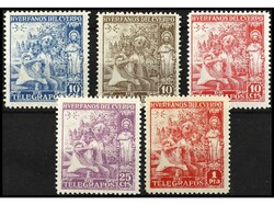 ESPAÑA: BENEFICENCIA. HUERFANOS TELEGRAFOS. SERIE COMPLETA. LUJO. Ed ...