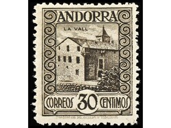 ANDORRA. SERIE COMPLETA.13 valores. 25 y 40 cts. dent. 11 1/2 (Ed. ...