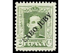 COLONIAS ESPAÑOLAS: CABO JUBY. 2 céntimos verde, Tipo II, d. 12 2 ...