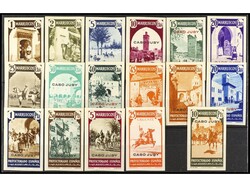 COLONIAS ESPAÑOLAS: CABO JUBY. SERIE COMPLETA. 17 valores SIN DENTAR ...