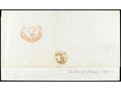 CUBA. 1851 (28 abril). Envuelta sin texto circulada de SANTIAGO DE ...