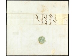 CUBA. 1852 (28 junio). TRINIDAD (Cuba) a BARCELONA. Marca YNDIAS en ...