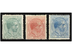 COLONIAS ESPAÑOLAS: FERNANDO POO. SERIE COMPLETA, 3 valores. 50 cts. ...
