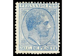 COLONIAS ESPAÑOLAS: FERNANDO POO. SERIE COMPLETA, 3 valores. 50 cts. ...