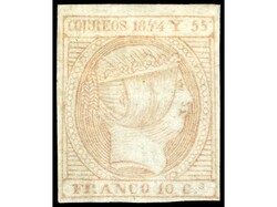 FILIPINAS. 10 cuartos rosa rojizo pálido. Buenos márgenes. Leve ...