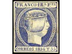 FILIPINAS. 1 real azul. Grandes márgenes. Color intenso. Cruz de ...