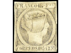 FILIPINAS. 1 real azul grisáceo. Buenos márgenes e impresión fina. ...