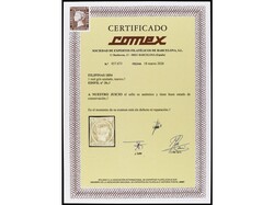 FILIPINAS. 1 real azul grisáceo. Buenos márgenes e impresión fina. ...