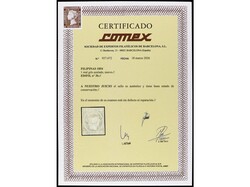 FILIPINAS. 1 real azul grisáceo. Márgenes completos. Precioso y ...