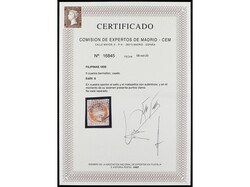 FILIPINAS. 5 cuartos bermellón, mat. círculo de puntos. ...