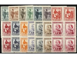 COLONIAS ESPAÑOLAS: GUINEA. SERIE COMPLETA. 14 valores en bloques de ...