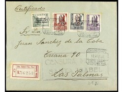COLONIAS ESPAÑOLAS: GUINEA. 1938. Certificado de SANTA ISABEL a LAS ...