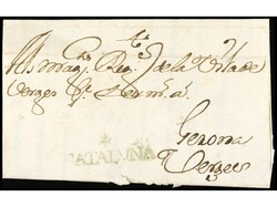 ESPAÑA: PREFILATELIA. 1761 (13 junio). BARCELONA a VERGES. Marca ...