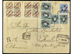 COLONIAS ESPAÑOLAS: MARRUECOS. 1905. TÁNGER a ALEMANIA. 4/4 cts. ...