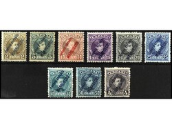 COLONIAS ESPAÑOLAS: MARRUECOS. Conjunto de nueve sellos, ...