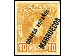 COLONIAS ESPAÑOLAS: MARRUECOS. Conjunto de seis valores SIN DENTAR. ...