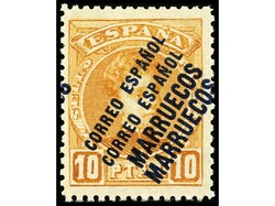 COLONIAS ESPAÑOLAS: MARRUECOS. 25 cts., 1 pta. y 10 pts. ...