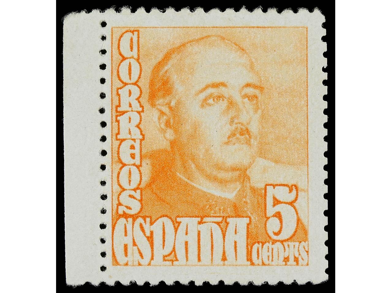 ESPAÑA. 50 cts. ocre anaranjado. ERROR DE COLOR. EXTRAORDINARIAMENTE ...