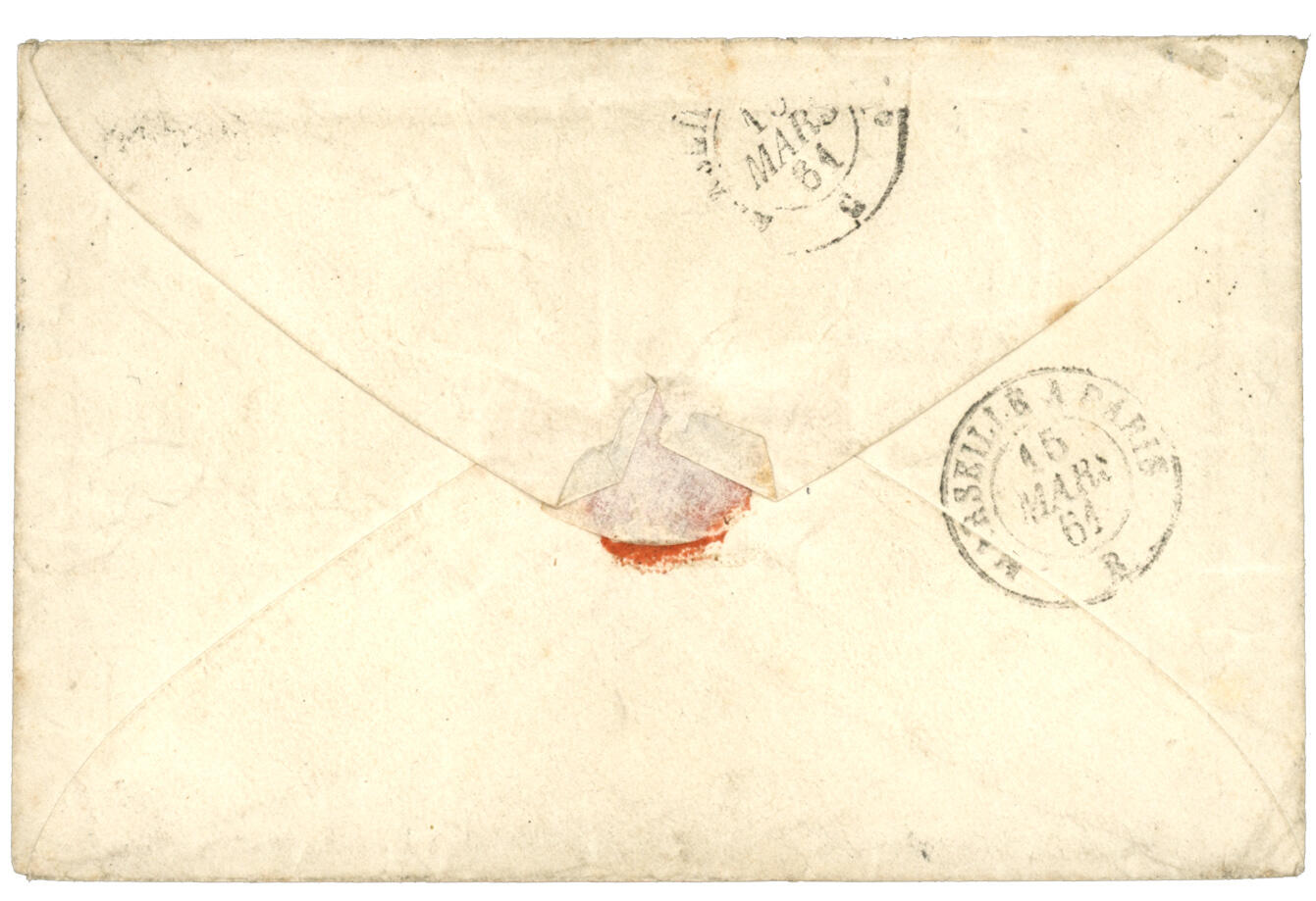 WOOSUNG - Paquebot IMPERATRICE EUGENIE : 1861 40c (n°16) TTB margé ...