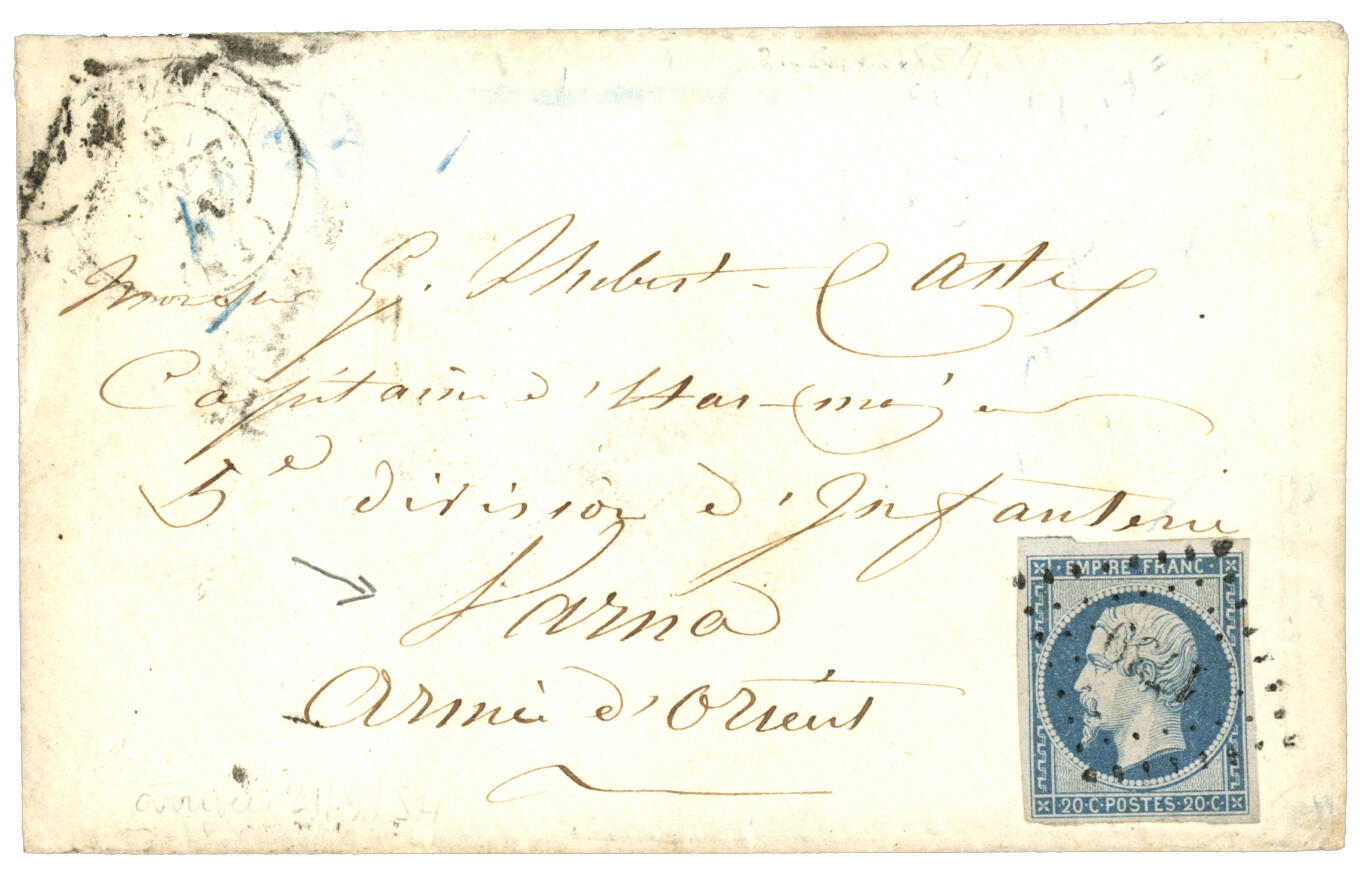 GUERRE de CRIMEE - Tarif MILITAIRE pour VARNA (BULGARIE) : 1854 20c ...
