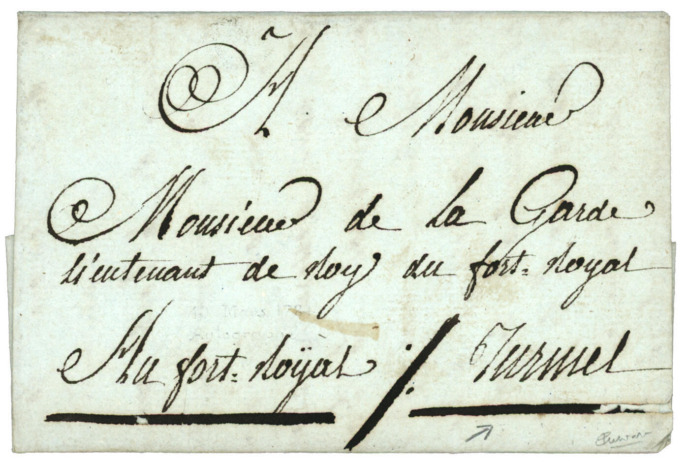 MARTINIQUE : Rare Contre-seing "TURNEL" (Lenain 3) sur lettre avec ...