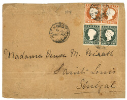 SENEGAL : 1894 CORR. MILre ST LOUIS SENEGAL + DAKAR au verso d'une ...