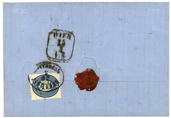 BUCAREST RECOMMANDIRT : 1866 15 Soldi + 10 Soldi (verso) canc. ...