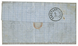 SULINA : 1877 10 Soldi canc. SULINA on entire to CONSTANTINOPLE. ...