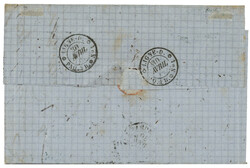 DANISH WEST INDIES - French maritime Line D : 1867 FRANCE 20c (x3) 1 ...