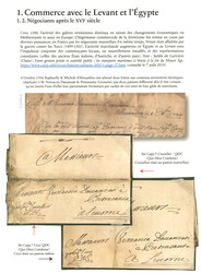 EGYPT : 1704 2 entire letters from ALEXANDRIA + "Q.D.C" to LIVORNO ...