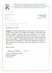 EGYPT : 1704 2 entire letters from ALEXANDRIA + "Q.D.C" to LIVORNO ...