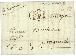 EGYPT Via SALONIQUE : 1797 Reçu à SALONIQUE le 23 mars 1 ACHEMINEE ...