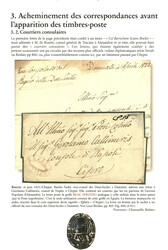 EGYPT REAL SERVIZIO : 1822 Rare red cachet REAL SERVIZIO on entire ...