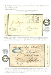 EGYPT : 1835/45 Lot of 4 DISINFECTED covers on exhibition pages. ...