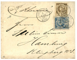 HAMBURG - Incoming Mail : 1883 HAITI First ISSUE 3c + 7c with 4 nice ...
