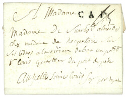 HAITI : 1787 CAP (large type) on entire letter to "Petit ST LOUIS, ...