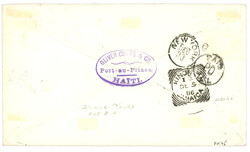HAITI via JAMAICA : 1886 1c + 2c + 7c canc. PORT-AU-PRINCE + JAMAICA ...