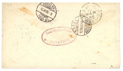 HONG-KONG : 1885 10c canc. B62 + HONG-KONG + rare French maritime ...