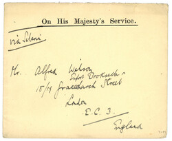 WEIHAIWEI : 1925 1c overprint CHINA (x4) canc. WEI-HAI-WEI on reverse ...