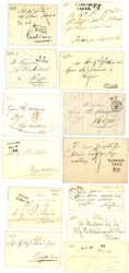 ITALY : 1831/56 Superb lot of 44 covers with interesting cancelations ...