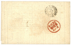 SARDINIA - PRINTED MATTER to AUSTRIA : 1861 5c with 4 nice margins ...