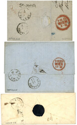 POLAND : 1861/63 POLOGNE entry mark on 3 covers with full text to ...