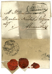 ROMANIA : 1821 BUKUREST IN DER WALACHEI (scarce) on DISINFECTED ...