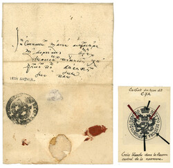 ROMANIA - DISINFECTED Mail : 1849 NETTO DI FUORA E SPORCO DI DENTRO ...