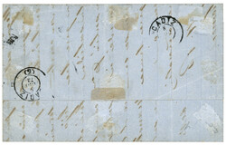 SPAIN / GIBRALTAR combination : 1873 GB 2d blue canc. A26 + SPAIN 10c ...