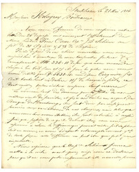 SWEDEN : 1816 Very rare cachet SUEDE / R.4. HAMBURG on entire letter ...