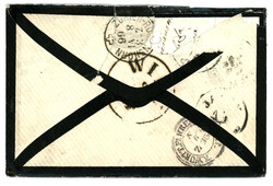 SWITZERLAND to ROMANIA : 1866 5c + 10c (small fault) + 30c (x2) on ...