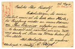 1895 SWITZERLAND P./Stat 5c + 5c (faults) canc. ZURICH to SHANGHAI ...