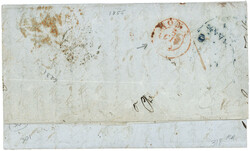 USA to ROMA (PAPAL STATES) : 1855 Pair 12c (just touched at bottom ...