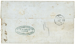 VENEZUELA : 1852 FRANCE First Issue 1F + Pair 25c canc. DS2 + PARIS ...